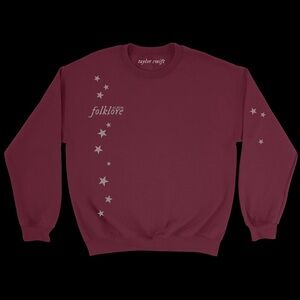Taylor Swift Stars Around My Scars Maroon Folklore Sweatshirt